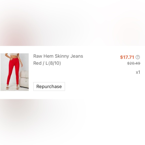 SHEIN Raw Ham Skinny Jeans - Picture 4 of 5